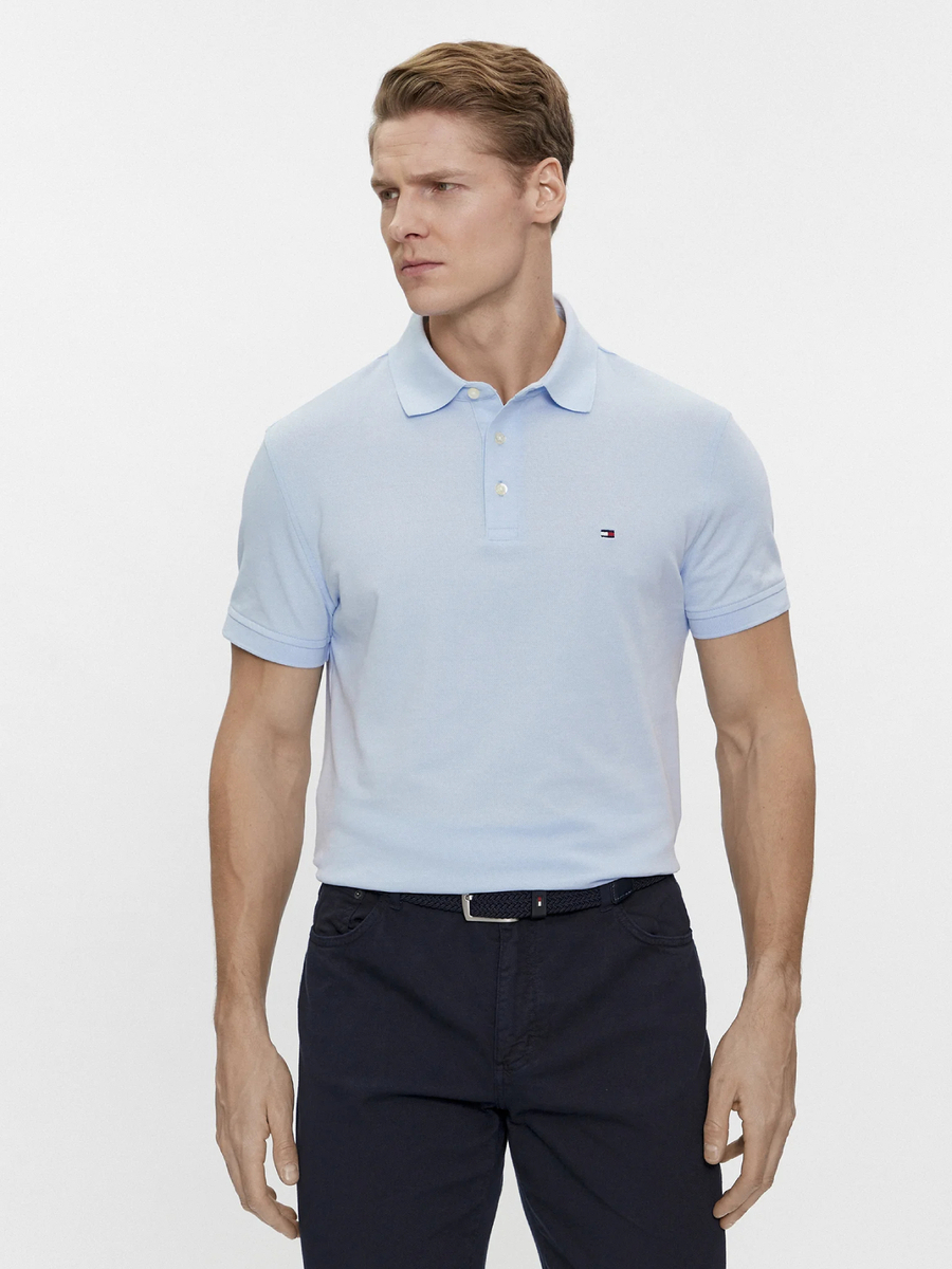 Tommy Hilfiger pánské světle modré polo tričko - XXL (C1R)