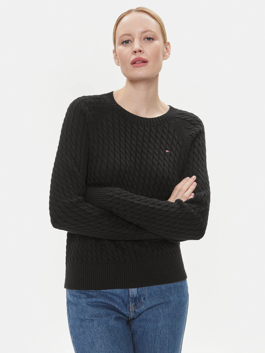 Tommy Hilfiger dámský černý svetr  - XL (BDS)
