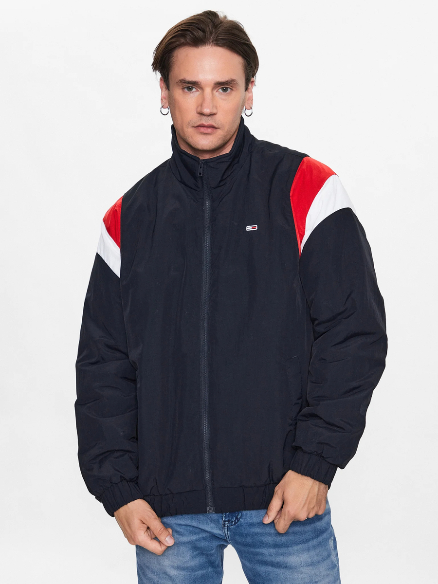 Tommy Jeans pánská tmavě modrá bunda - XL (DW5)