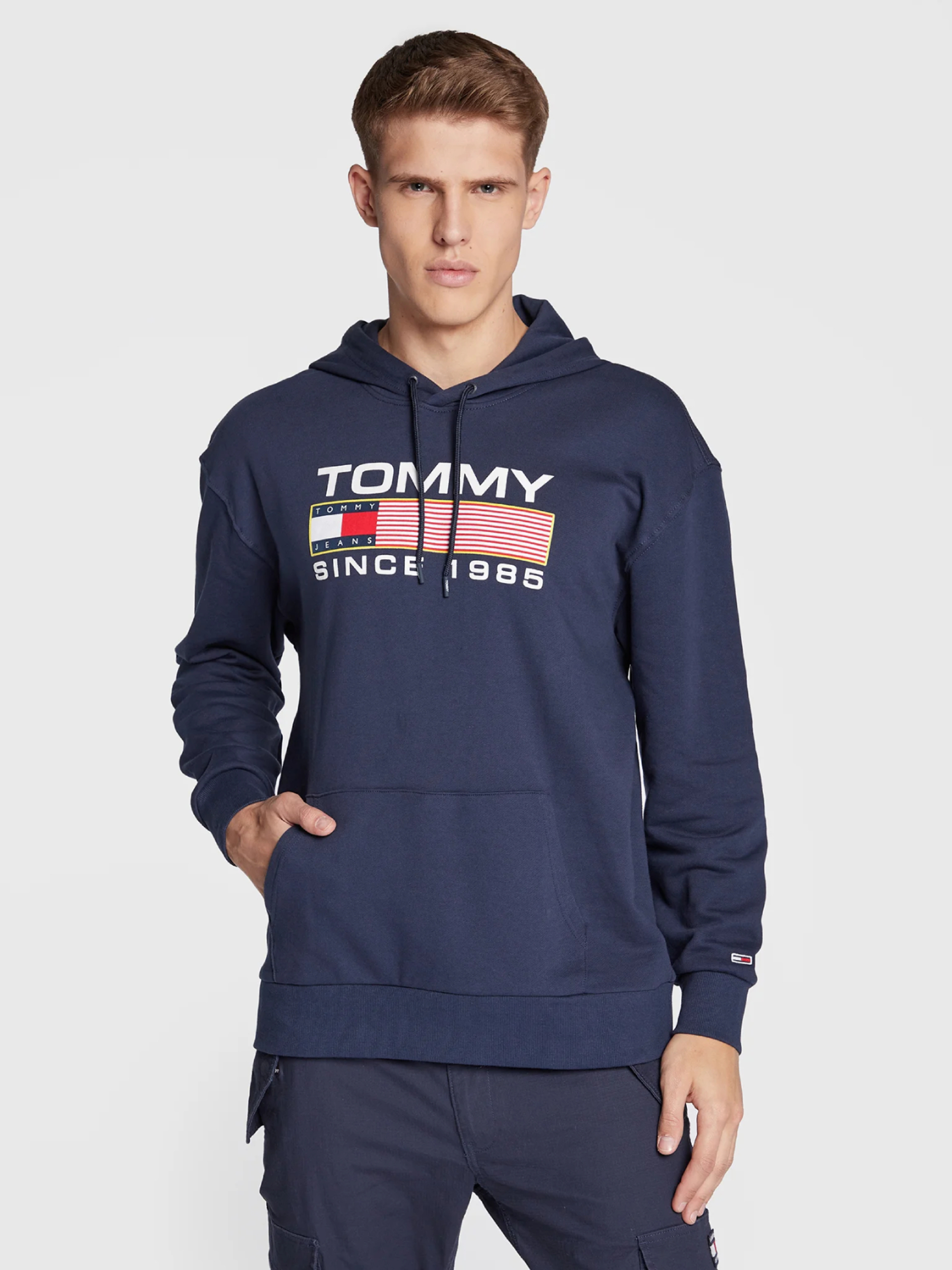 Tommy Jeans pánská tmavě modrá mikina - L (C87)