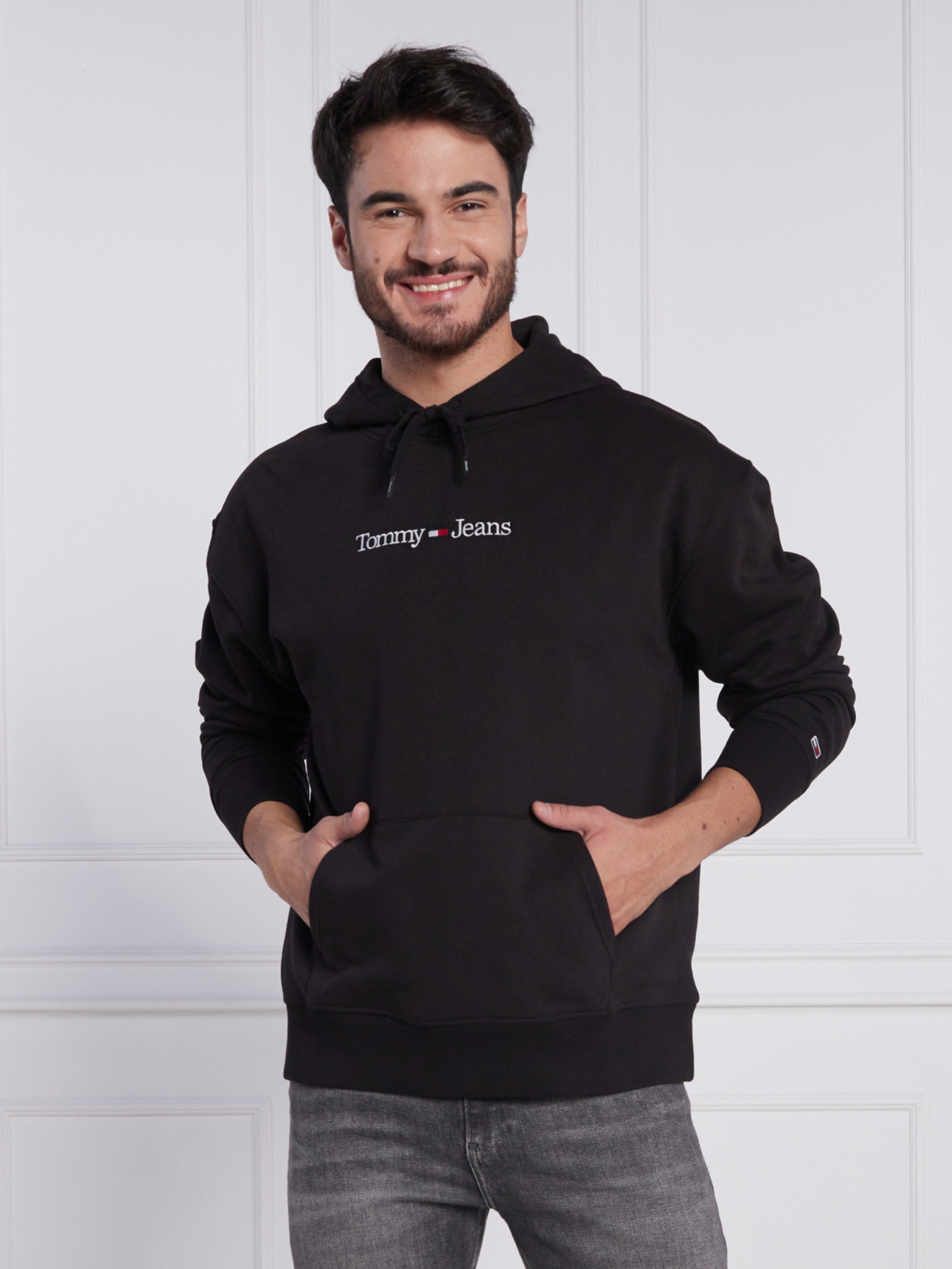 Tommy Jeans pánská černá mikina - XL (BDS)