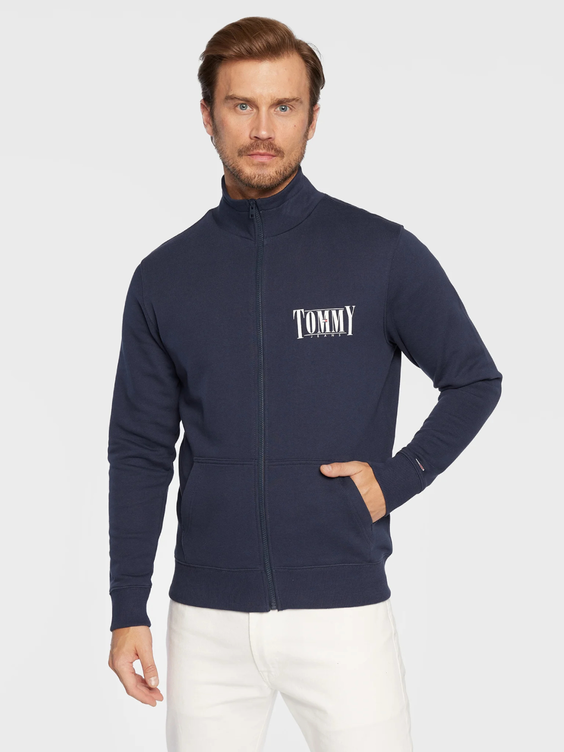 Levně Tommy Hilfiger pánská tmavě modrá mikina - L (C87)