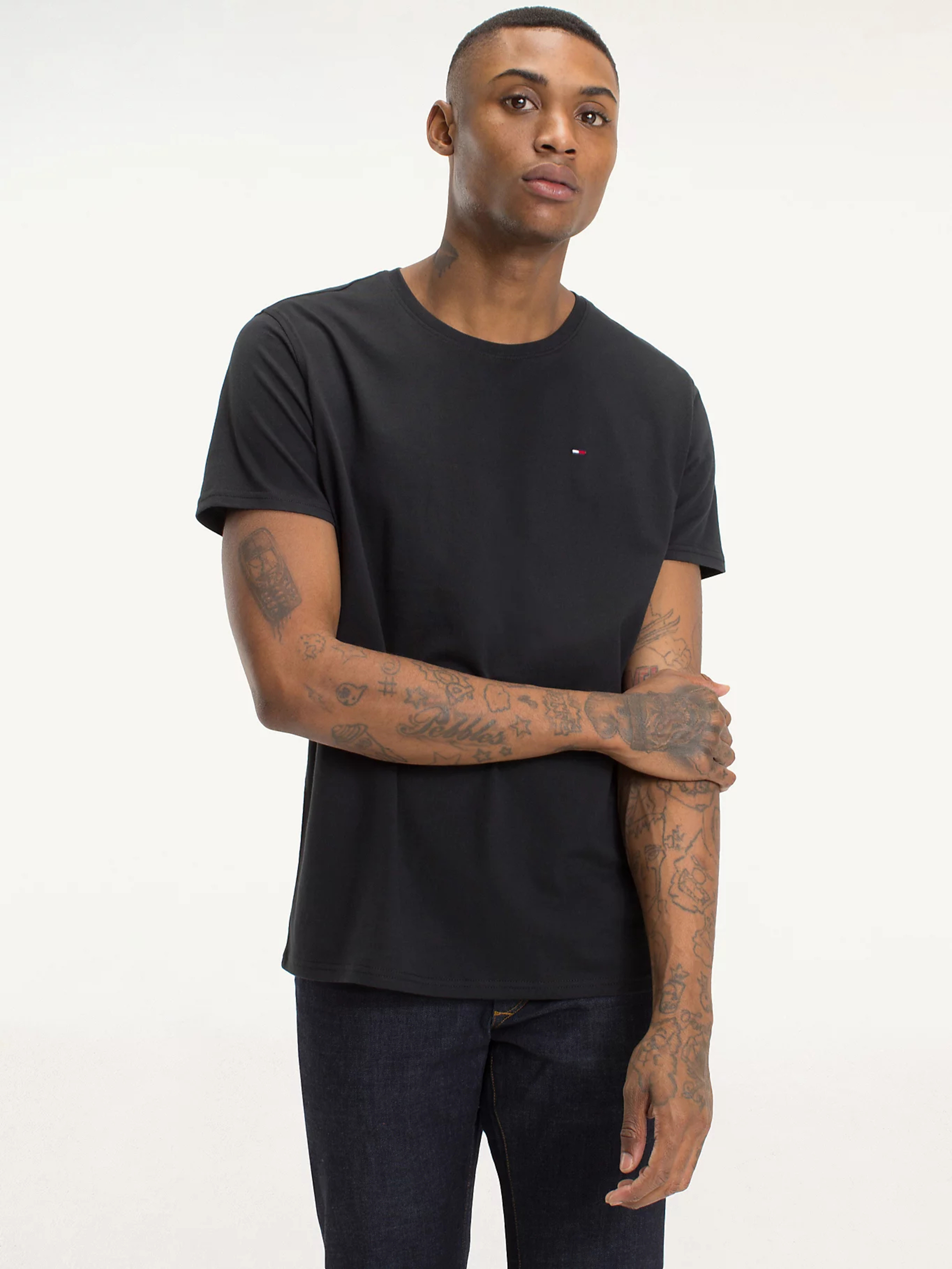 Tommy Jeans pánské černé tričko - M (078)
