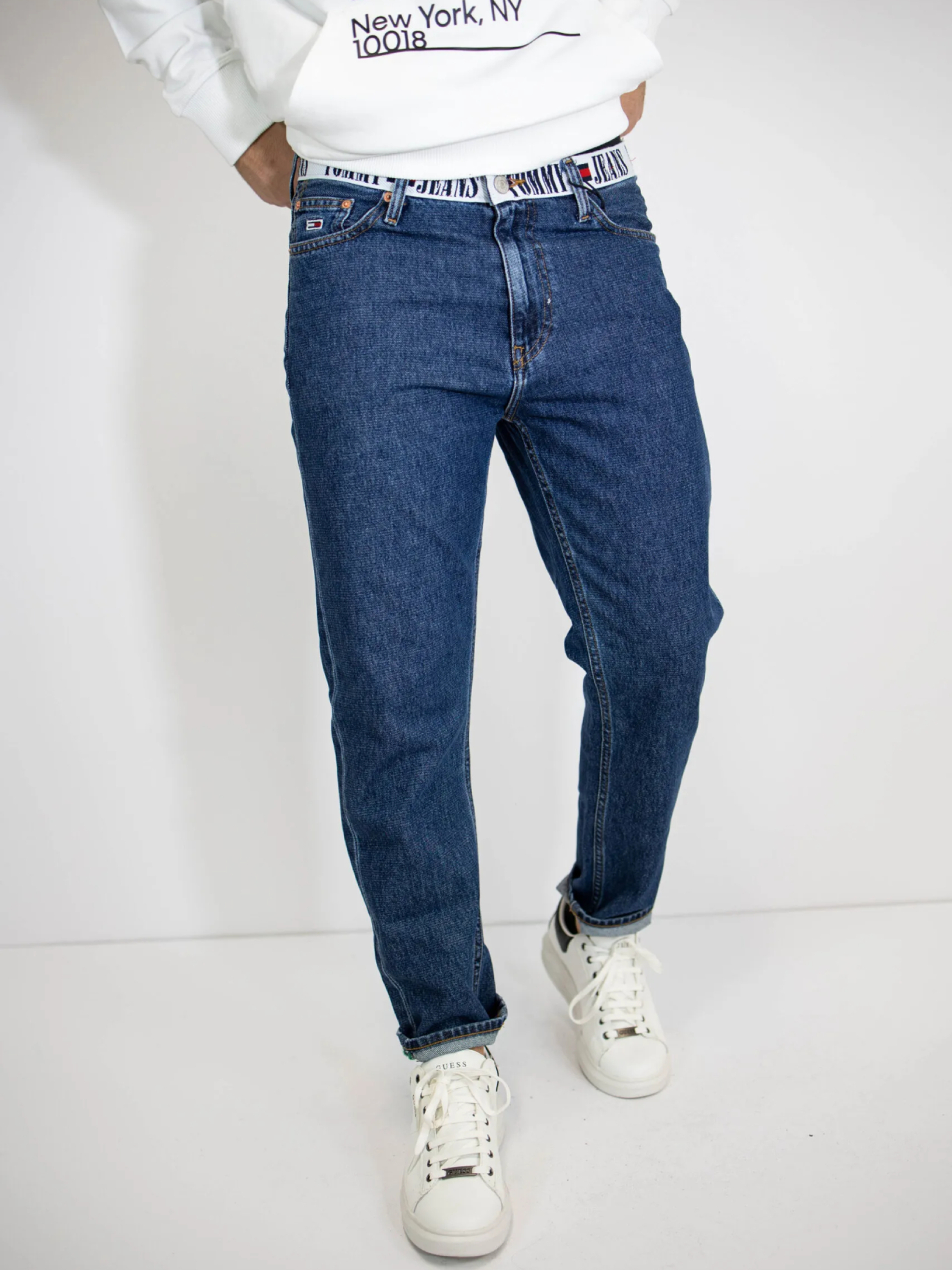 Tommy Jeans pánské modré džíny  - 34/30 (1A5)