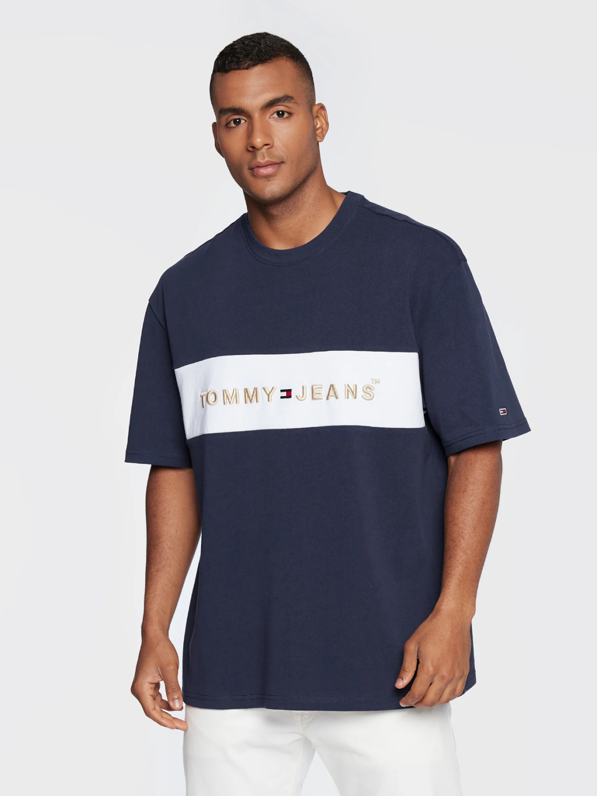 Tommy Jeans pánské tmavě modré tričko