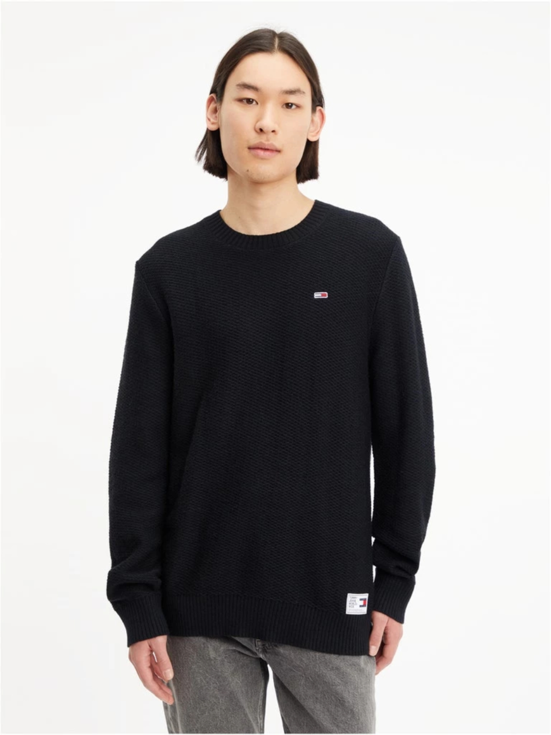 Tommy Jeans pánský černý svetr - XL (BDS)