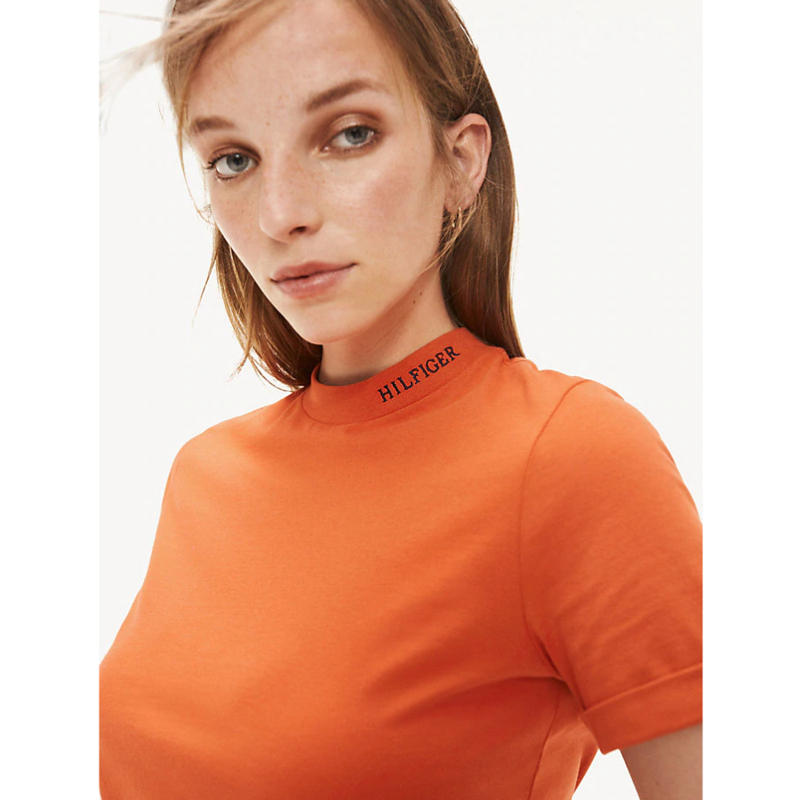 Tommy Hilfiger dámské oranžové tričko Lola - XS (XB6)