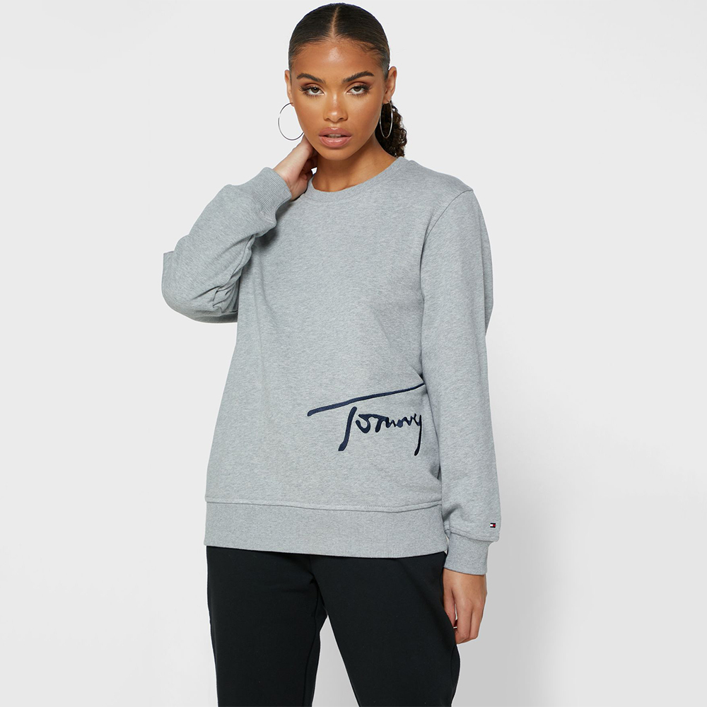 Tommy Hilfiger dámská šedá mikina  - M (PKH)