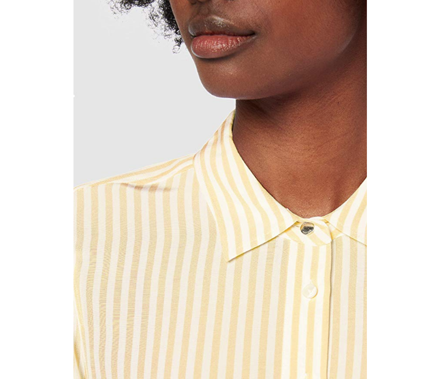 Tommy Hilfiger dámská žlutá košile s proužkem - XS (791)