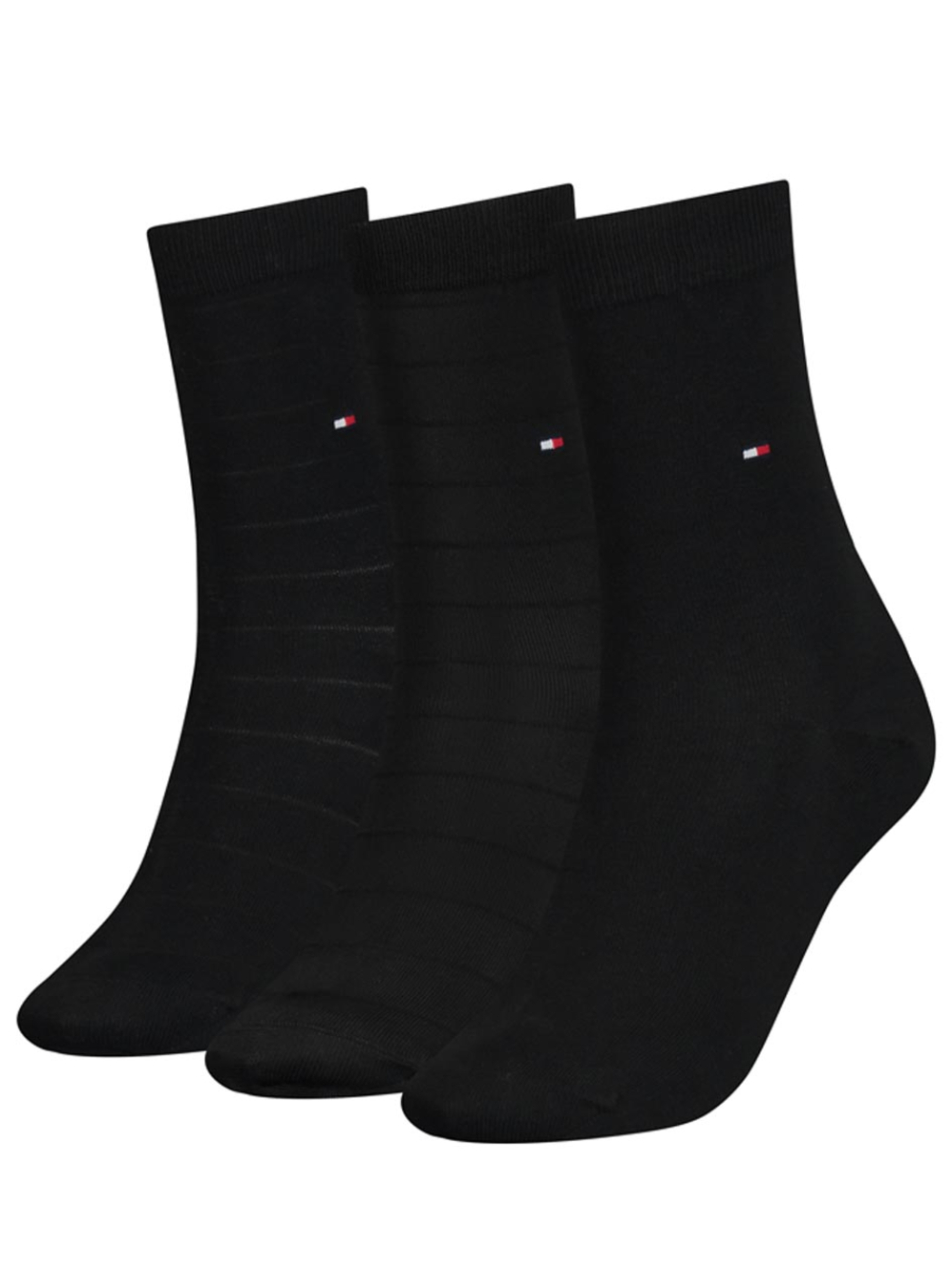 Levně Tommy Hilfiger dámské černé ponožky 3 pack - 35/38 (002)