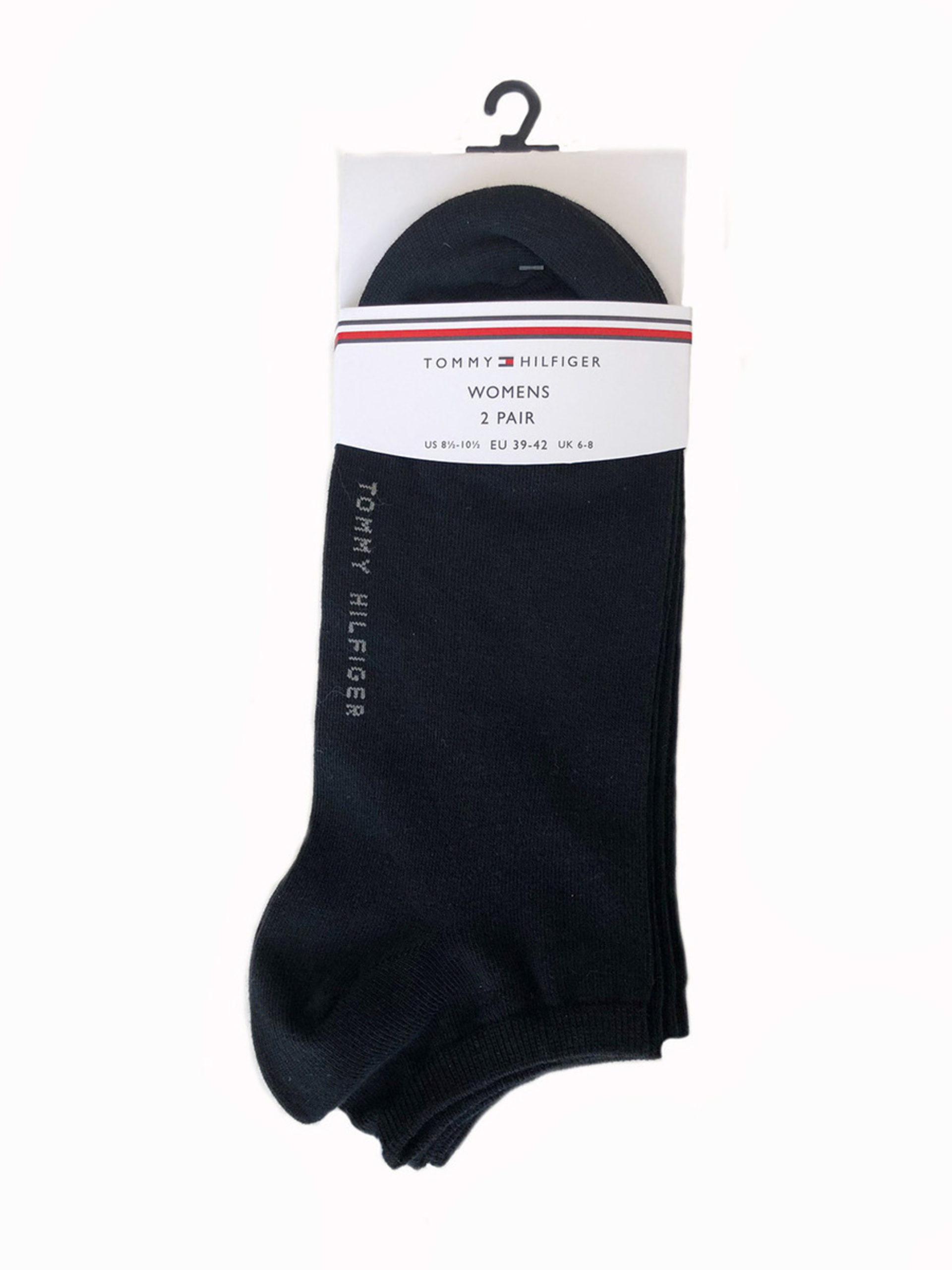 Tommy Hilfiger dámské černé ponožky 2 pack - 39/42 (200)
