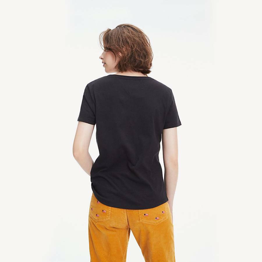 Tommy Hilfiger dámské černé tričko Jersey - XS (078)