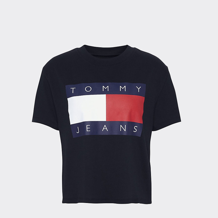 Tommy Jeans dámské černé tričko Tommy - M (BBU)