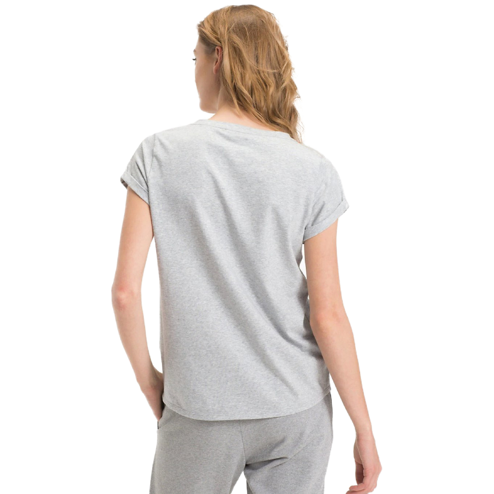Tommy Hilfiger dámské šedé tričko s lemováním - XS (004)