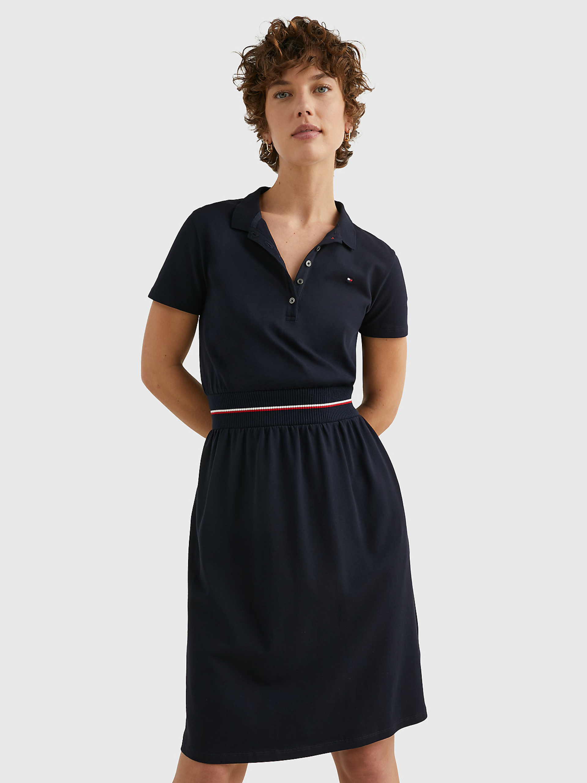 Tommy Hilfiger dámské modré polo šaty - S (DW5)