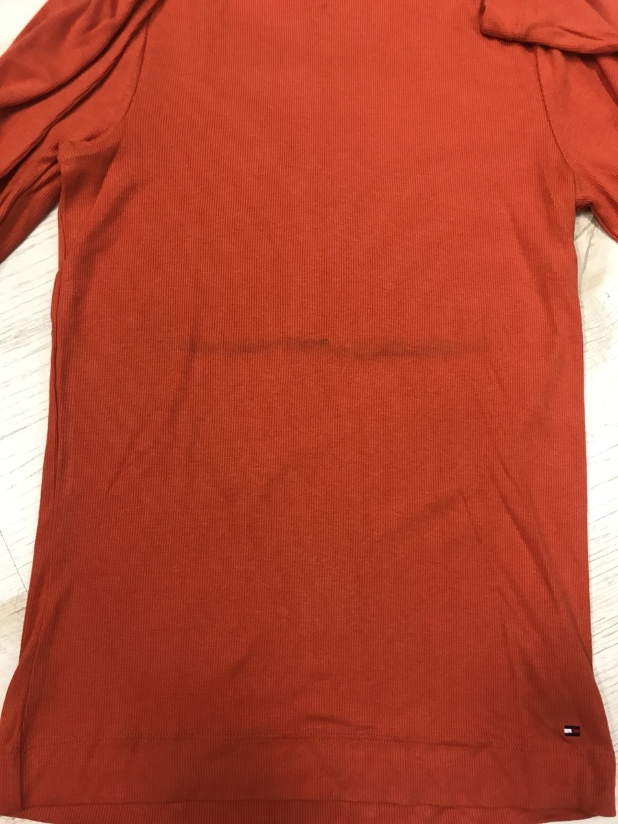 Tommy Hilfiger dámské oranžové tričko s rolákem  - S (XB6)