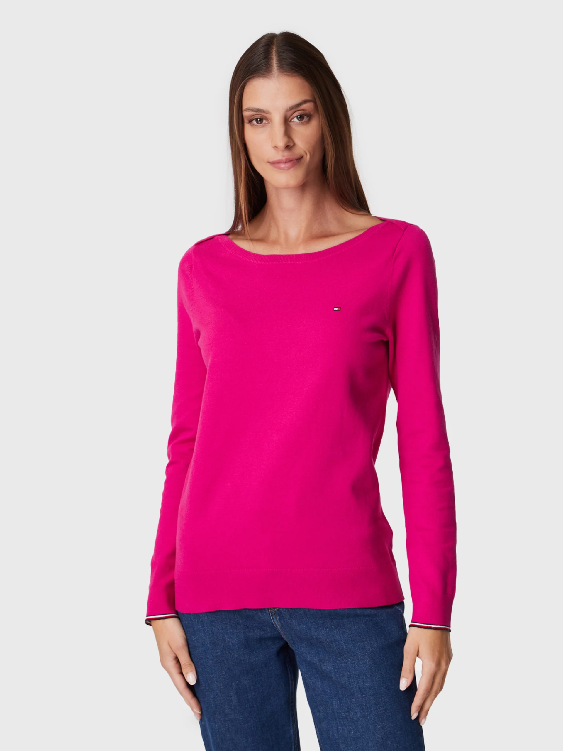 Tommy Hilfiger dámský růžový svetr - XS (TZO)
