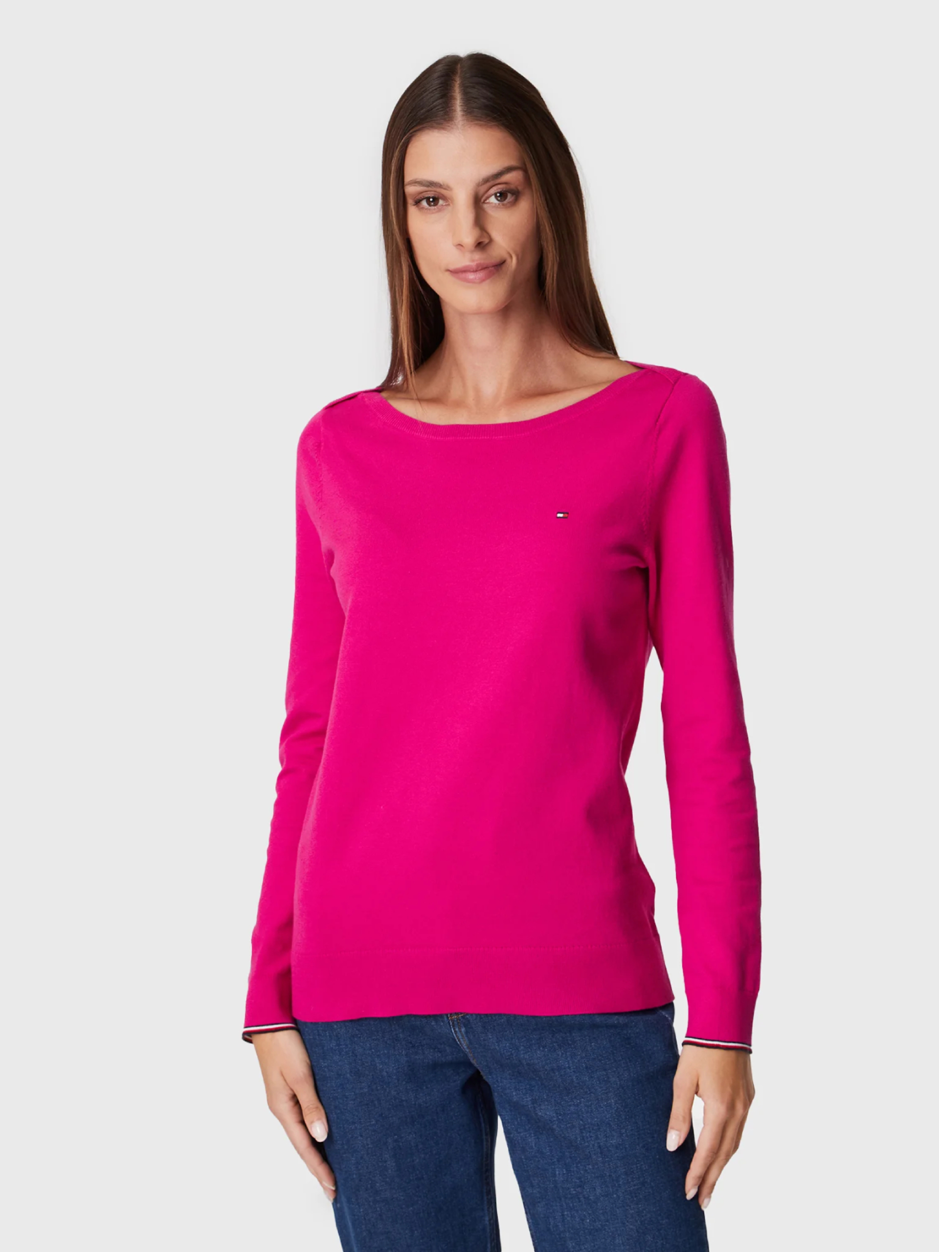 Tommy Hilfiger dámský růžový svetr - XS (TZO)