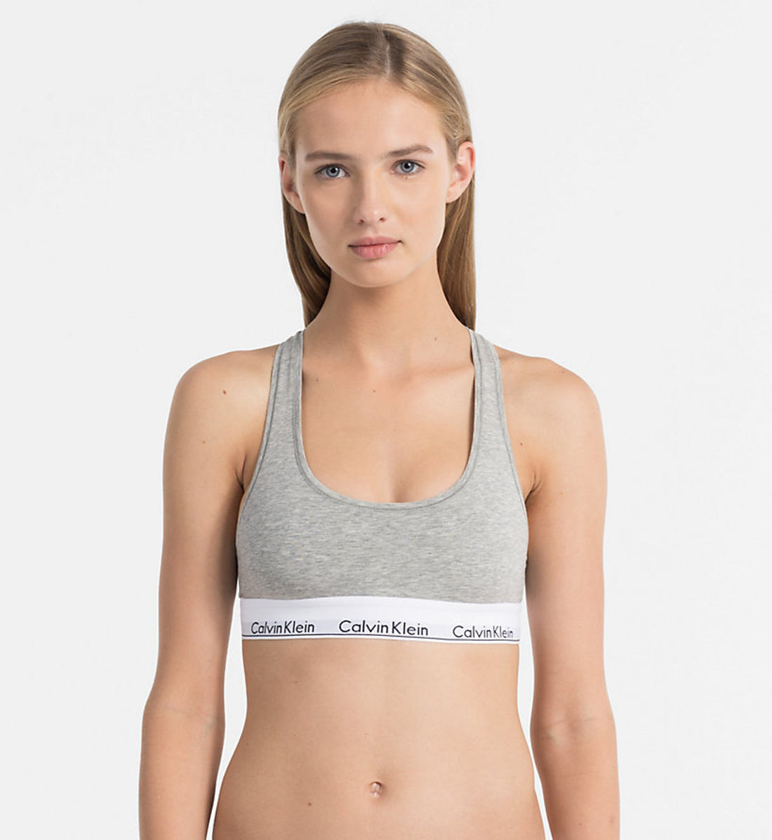 Calvin Klein dámská šedá podprsenka Bralette