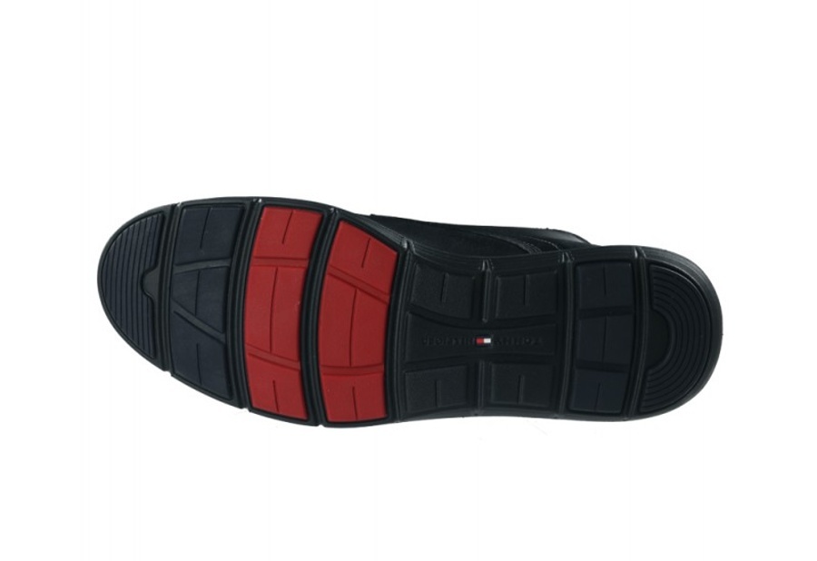 Tommy Hilfiger pánská černá kožená kotníková obuv - 44 (BDS)