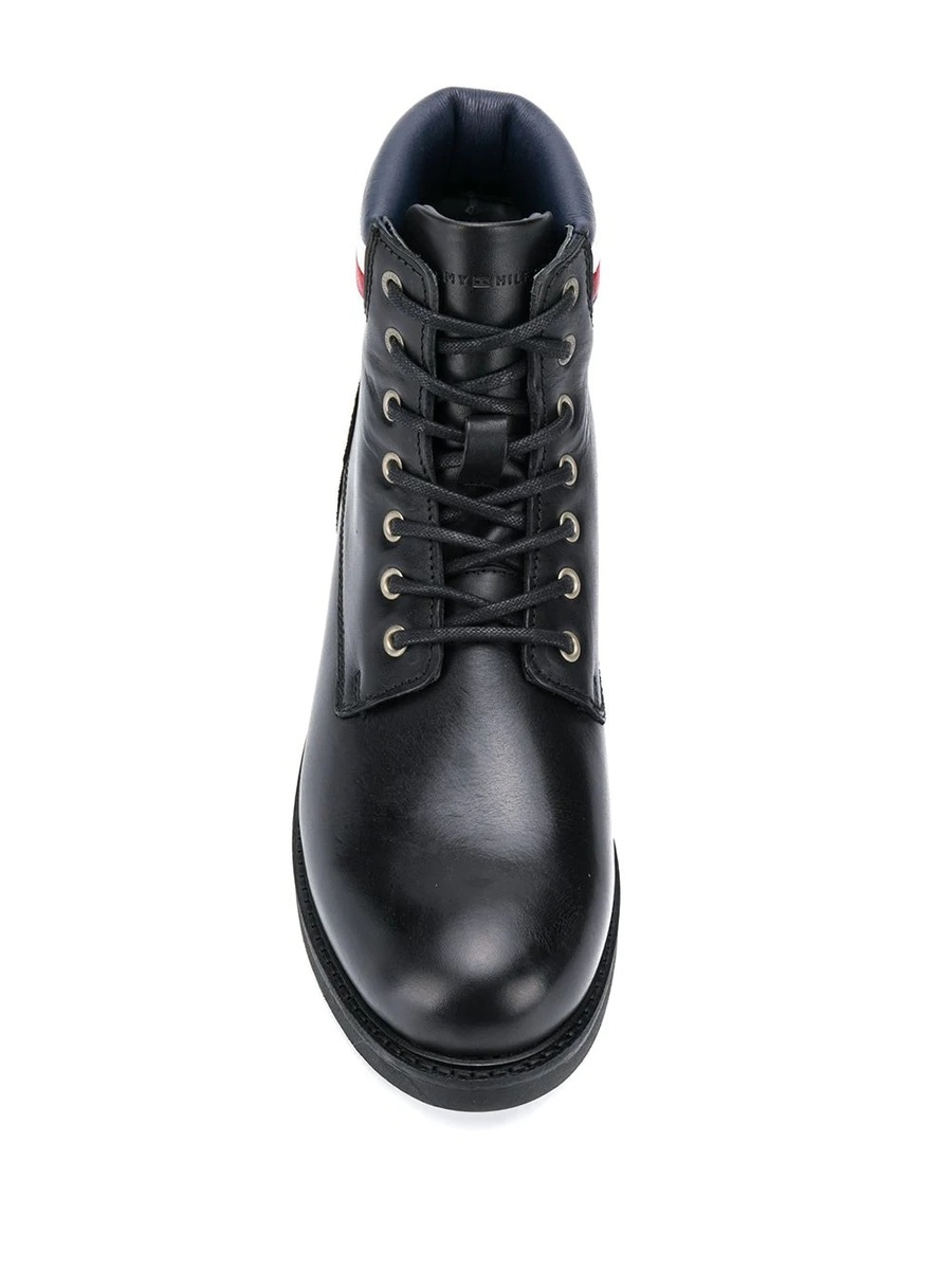 Tommy Hilfiger pánská černá kožená kotníková obuv Active - 41 (990)