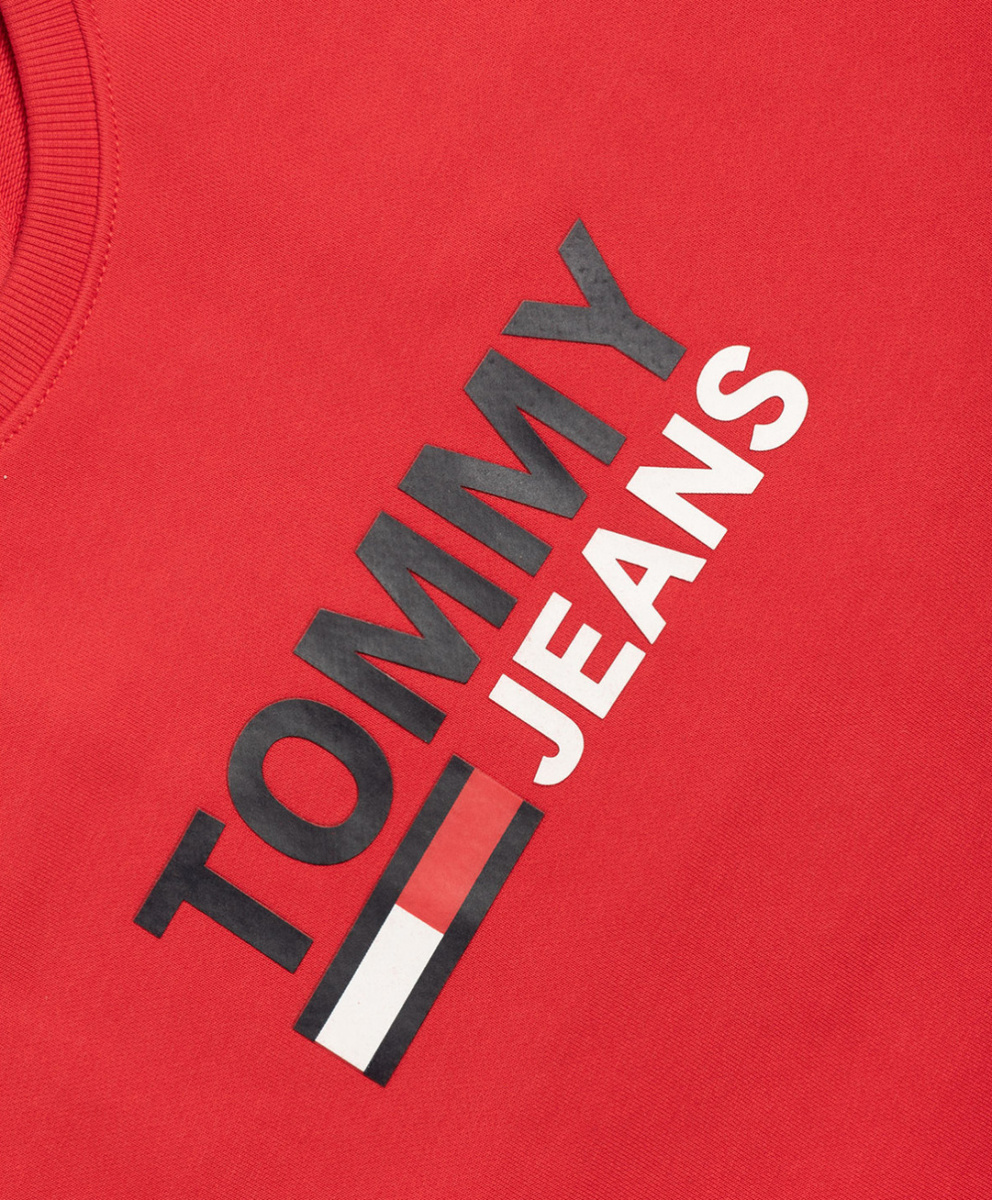 Tommy Jeans pánská červená mikina Corp - XXL (XNL)