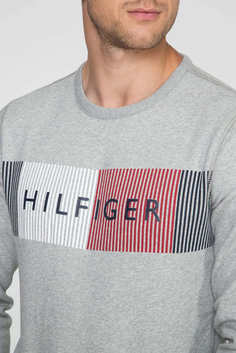 Tommy Hilfiger pánská šedá mikina Hilfiger Logo - XXL (501)