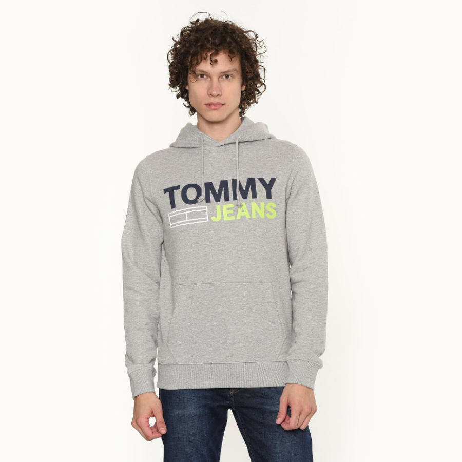 Tommy Hilfiger pánská šedá mikina Logo - M (038)