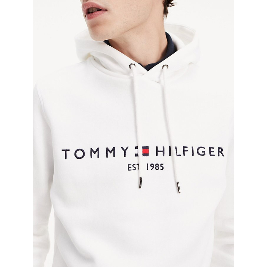 Tommy Hilfiger pánská bílá mikina Logo Hoody - XL (YAP)