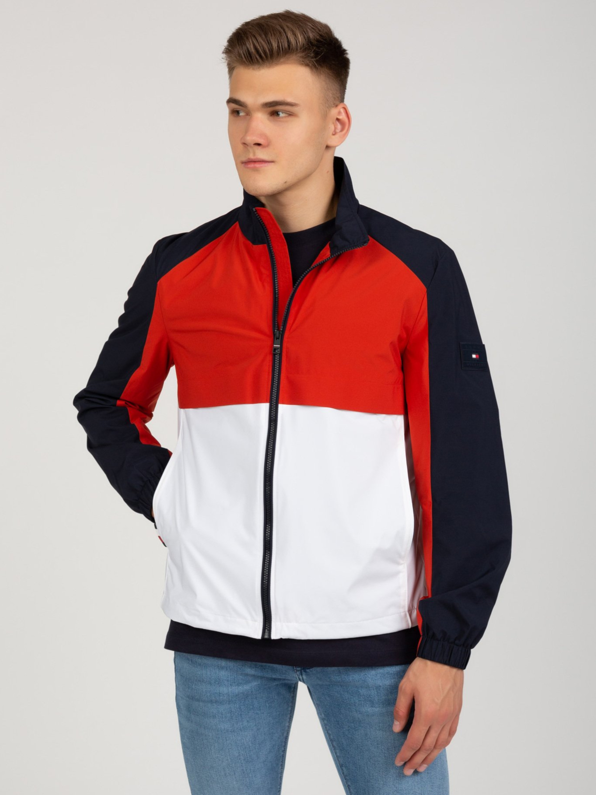 Tommy Hilfiger pánská barevná bunda  - XXL (0KT)