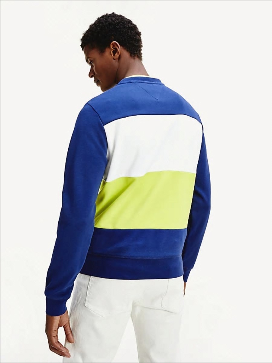Tommy Hilfiger pánská mikina Colorblock - L (0A4)