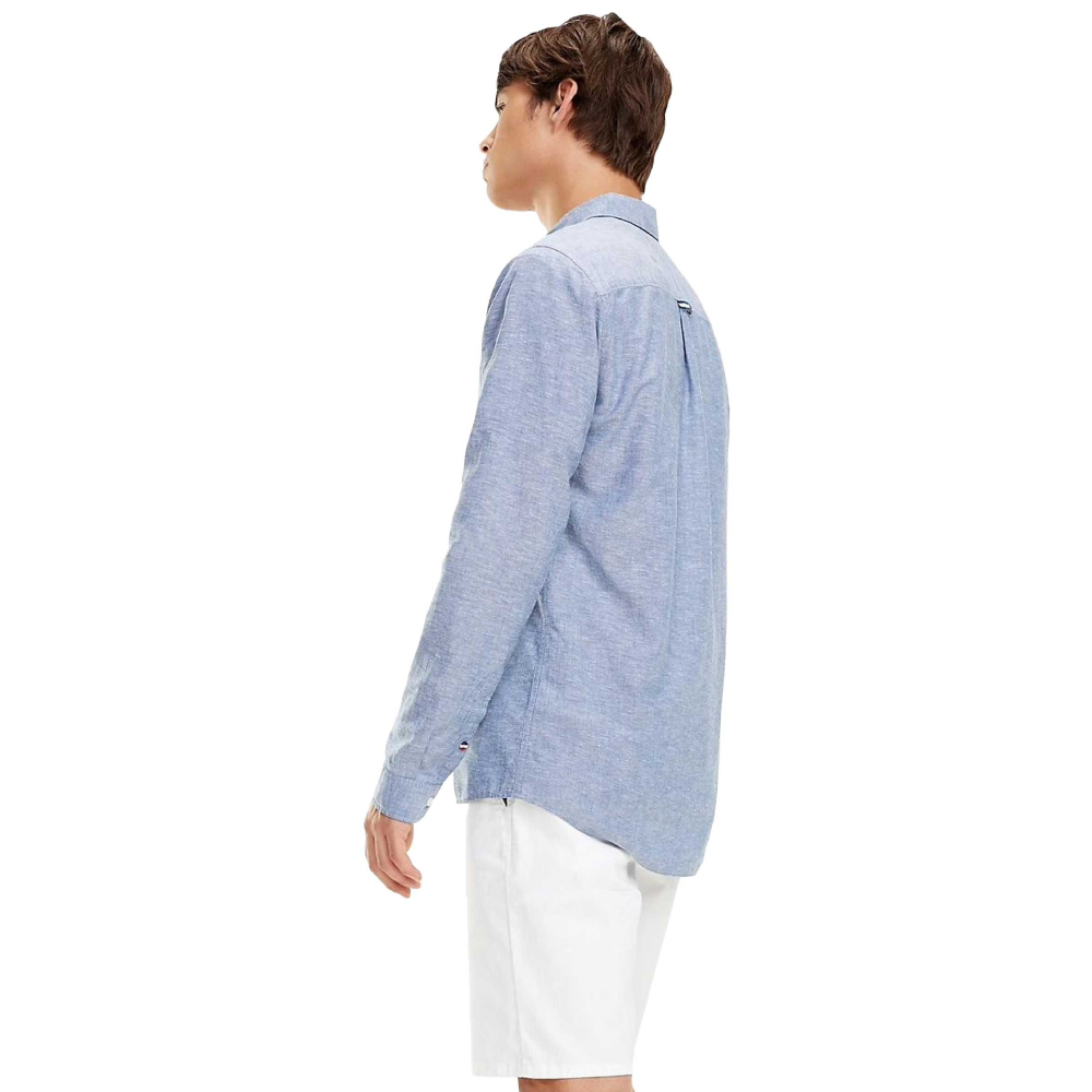 Tommy Hilfiger pánská modrá melírovaná košile  - XL (002)