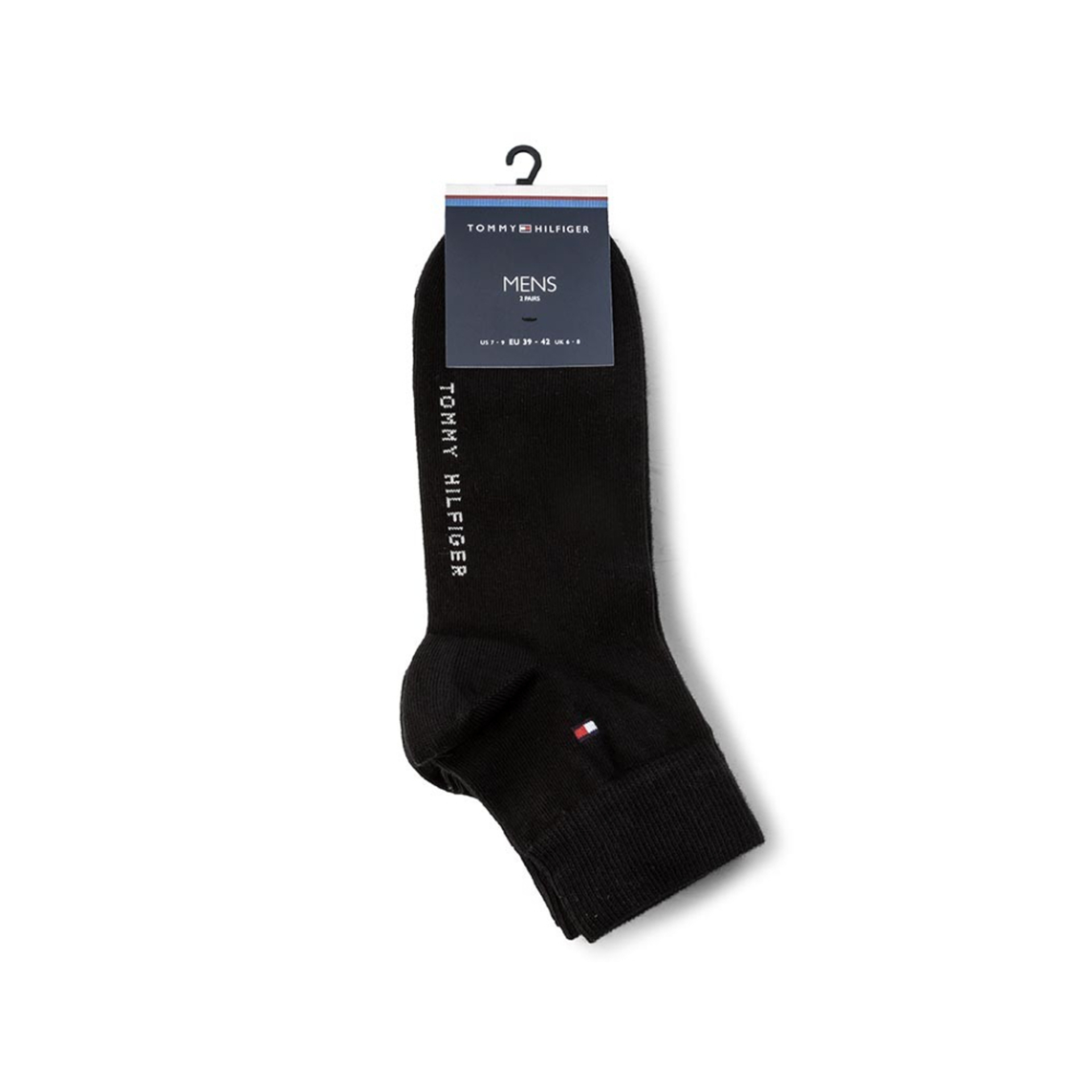 Tommy Hilfiger pánské černé ponožky 2 pack - 43 (200)