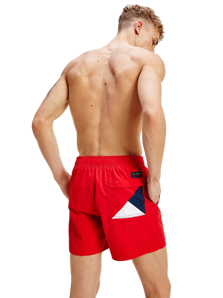 Tommy Hilfiger pánské červené plavky - S (XL7)