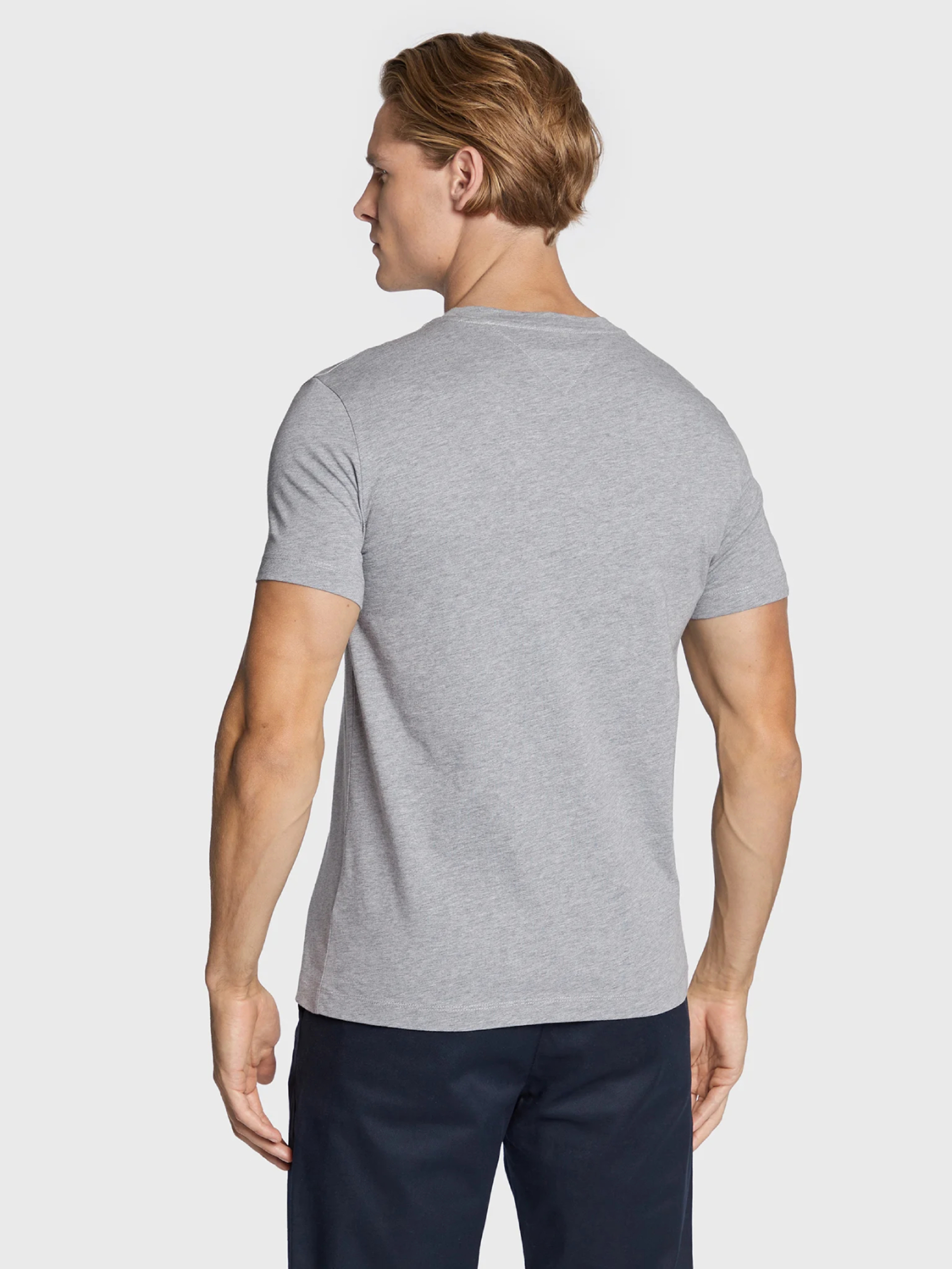 Tommy Hilfiger pánské šedé tričko - L (ZN2)