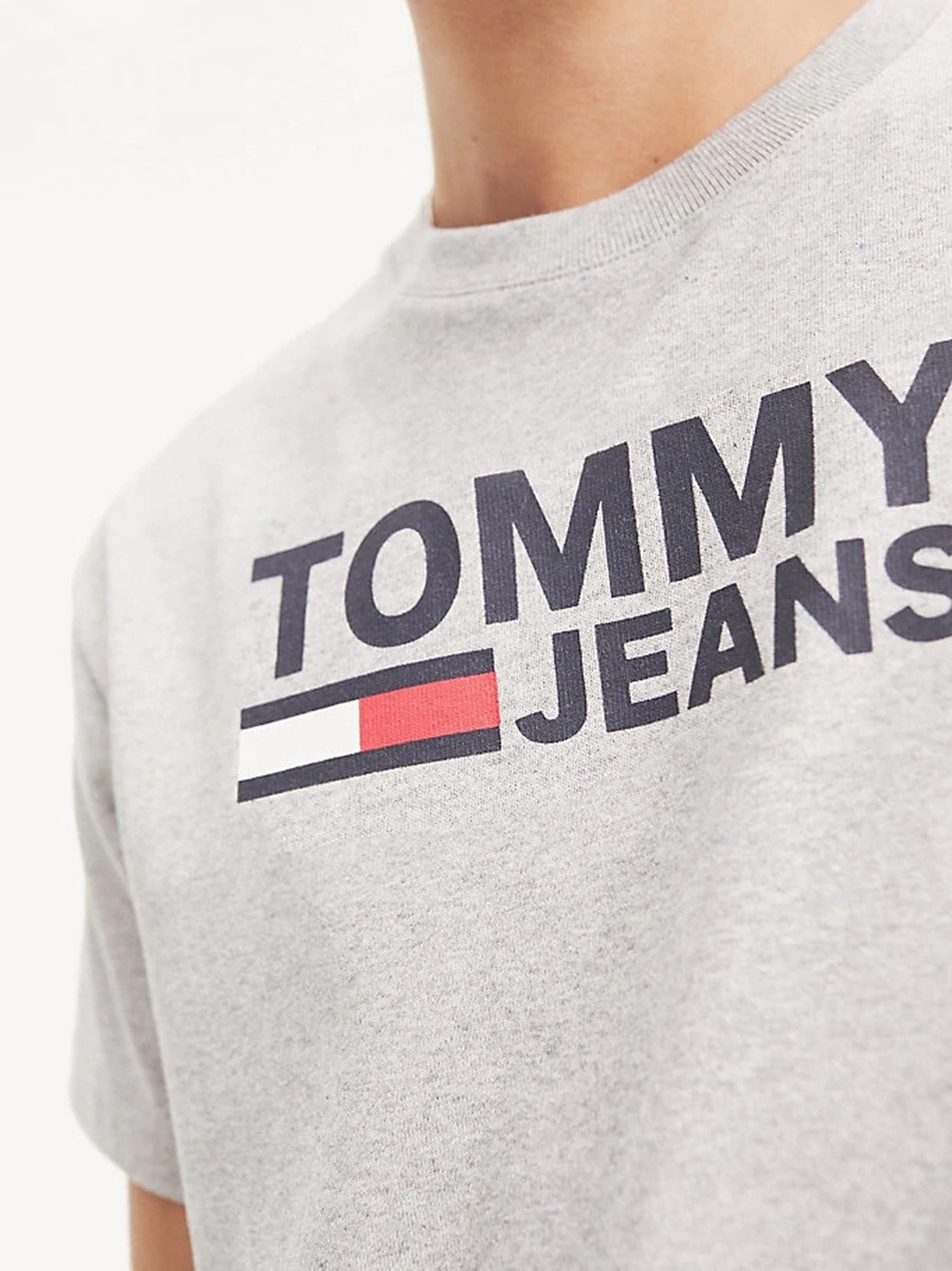 Tommy Hilfiger pánské šedé tričko Classics - L (038)