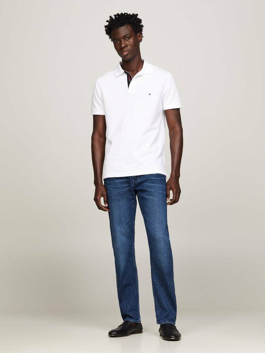 Tommy Hilfiger pánské bílé polo - XXXL (YBR)