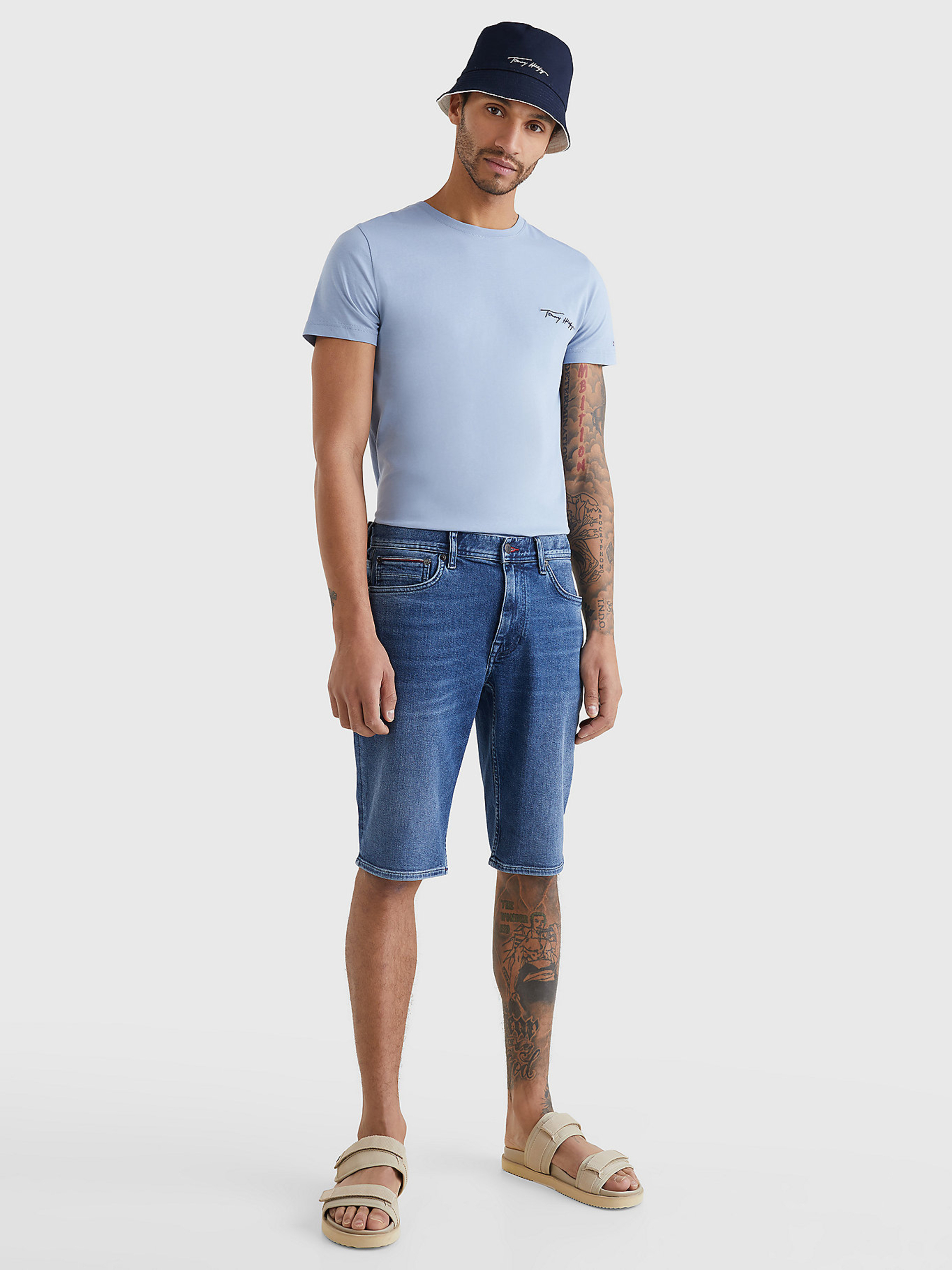 Tommy Hilfiger pánské modré džínové šortky