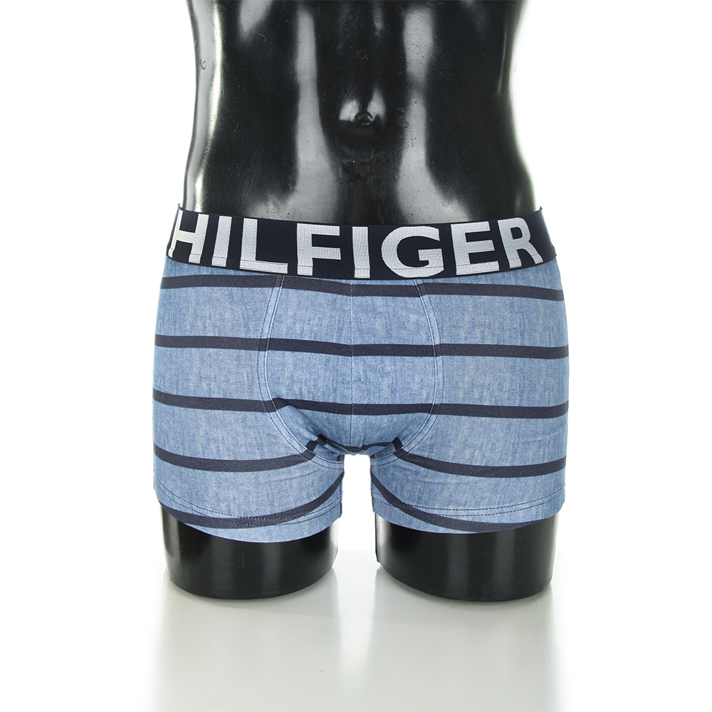 Tommy Hilfiger pánské modré boxerky s proužkem - S (478)