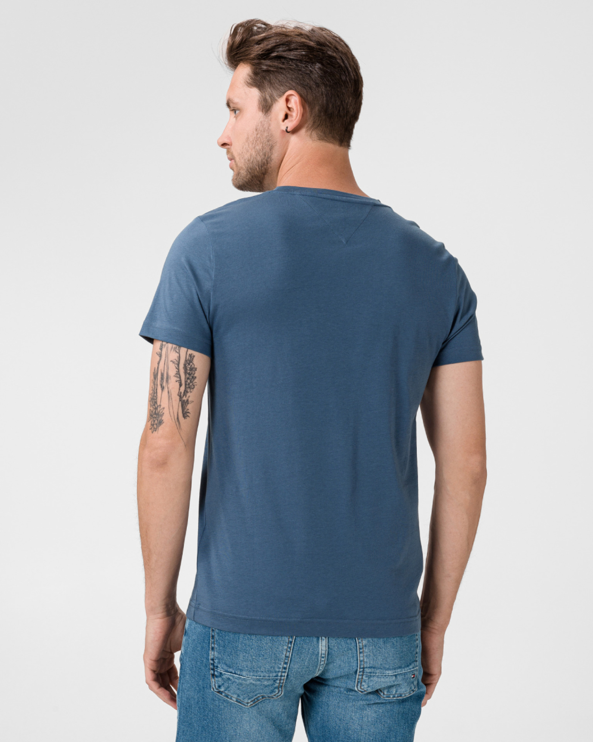 Tommy Hilfiger pánské modré triko Logo - S (C9T)