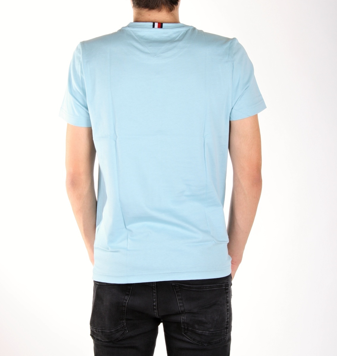 Tommy Hilfiger pánské modré tričko Flag - M (C09)