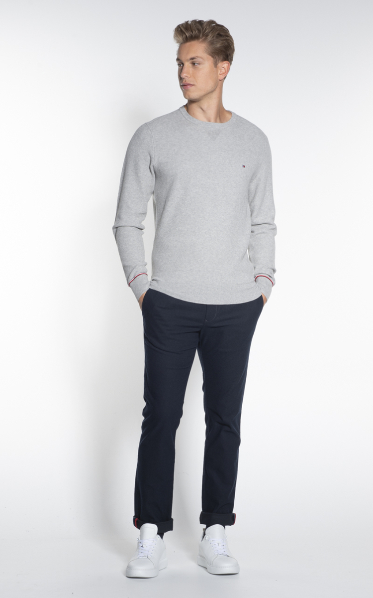 Tommy Hilfiger pánský šedý svetr Global - XL (P9V)