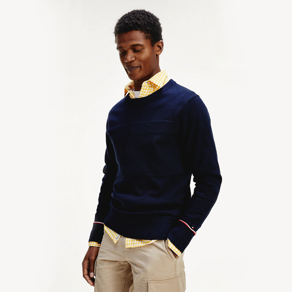 Tommy Hilfiger pánský tmavě modrý svetr
