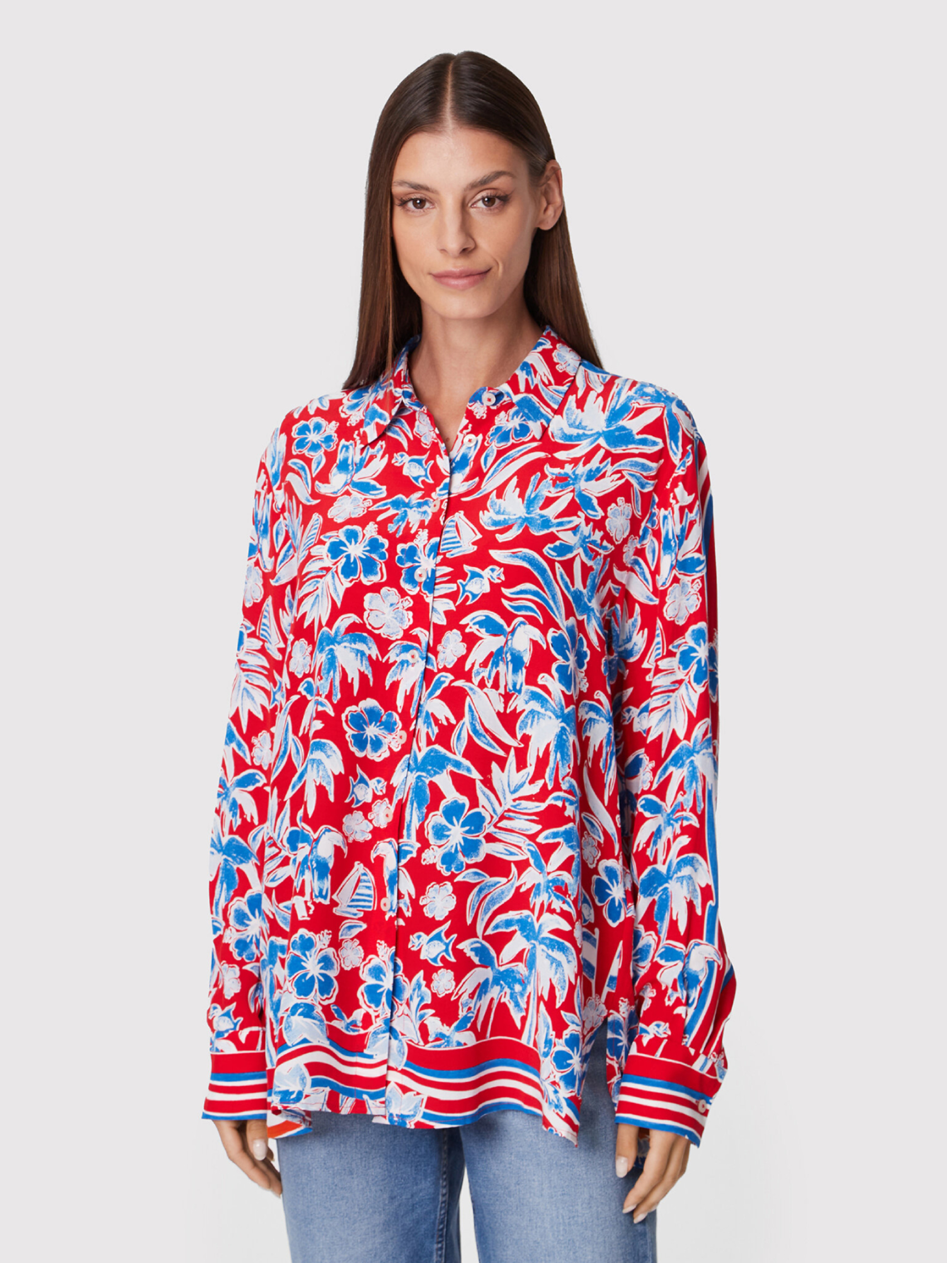 Levně Tommy Hilfiger dámská košile s květinovým vzorem