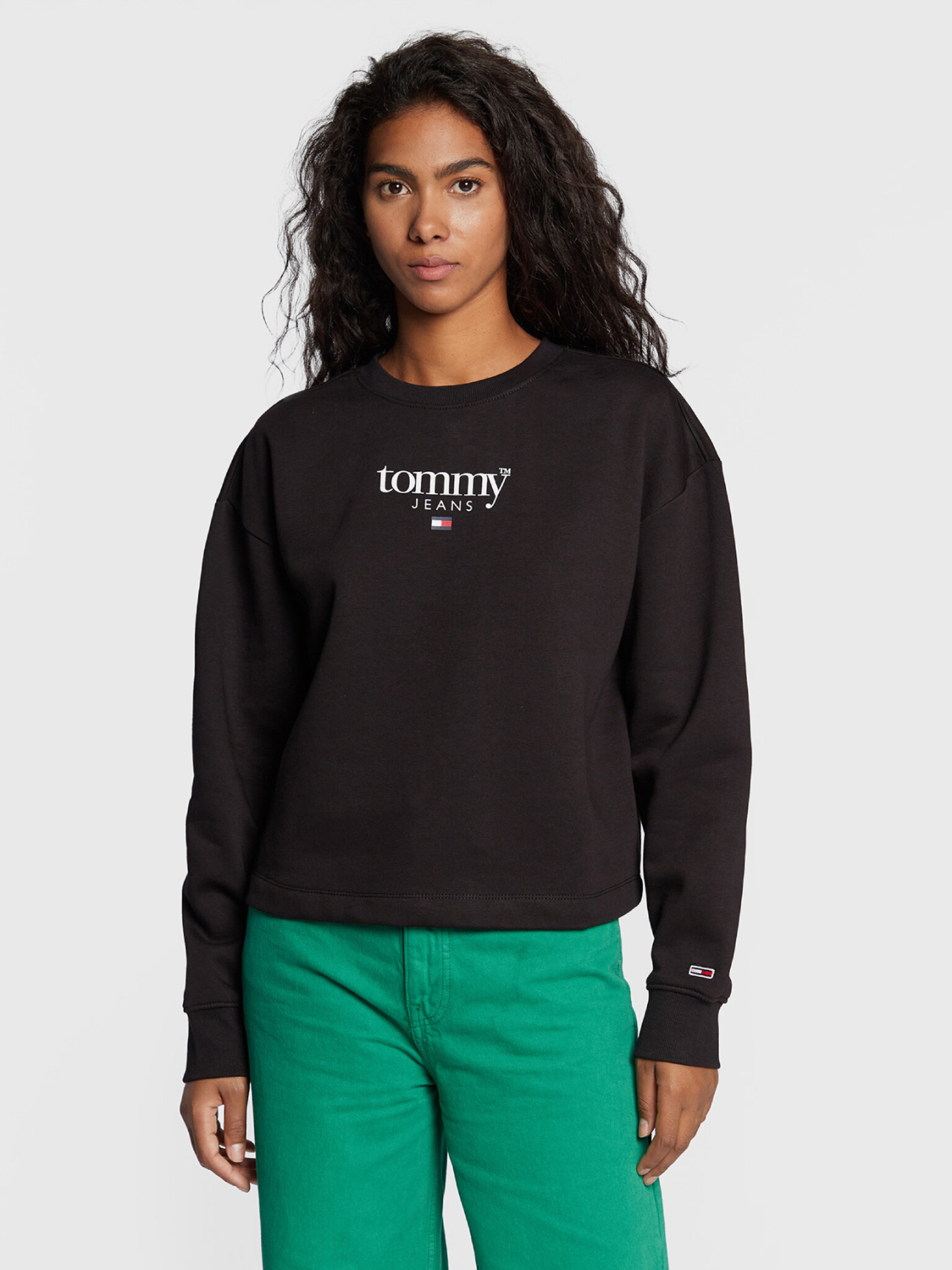 Tommy Jeans dámská černá mikina - XS (BDS)