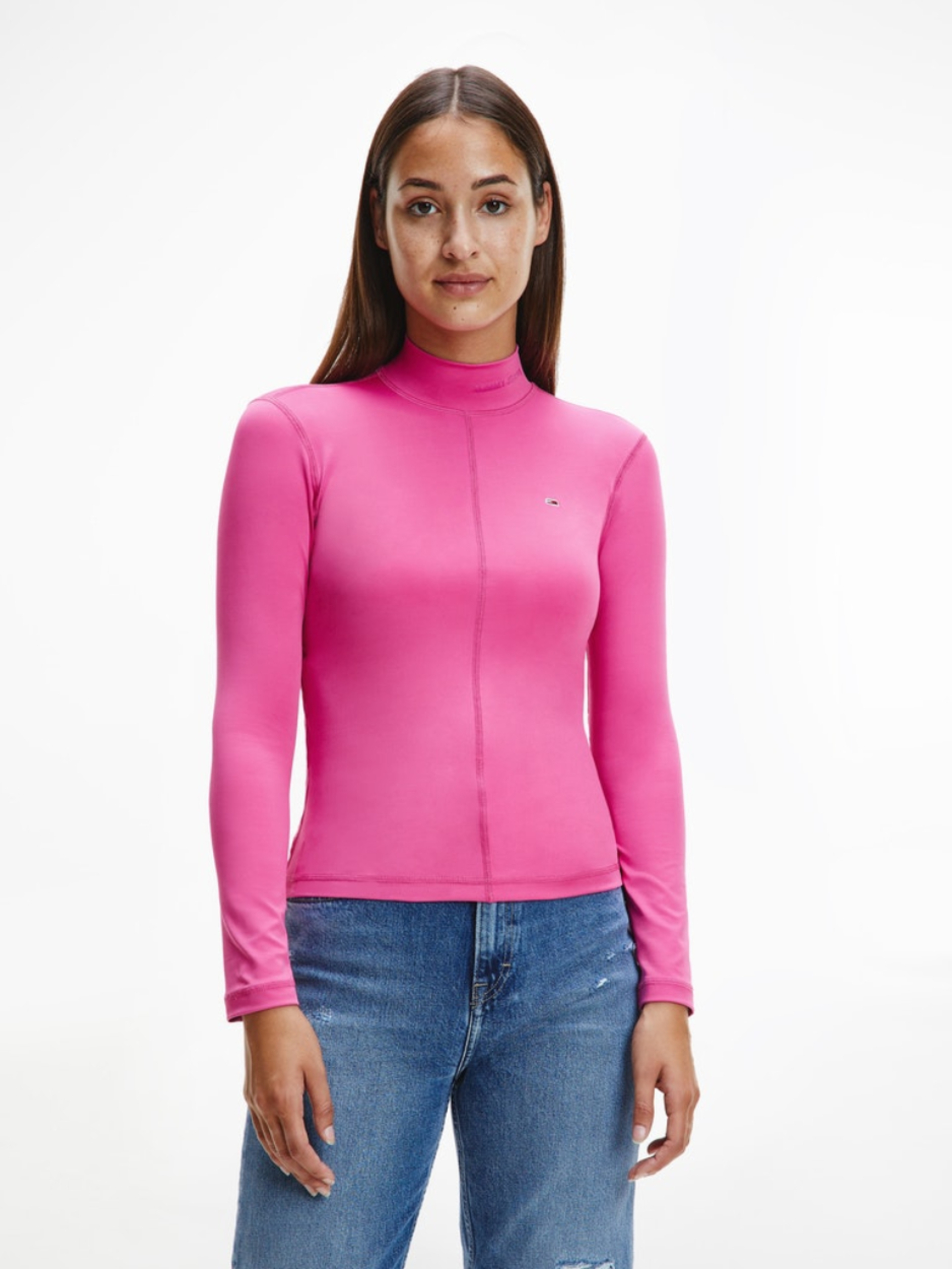 Tommy Jeans dámské růžové tričko  - M (VTC)