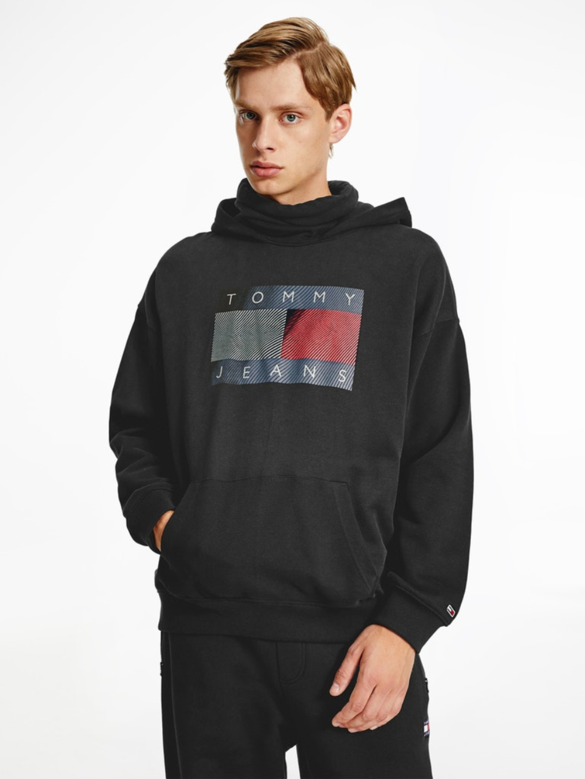 Tommy Jeans pánská černá mikina REFLECTIVE  - L (BDS)