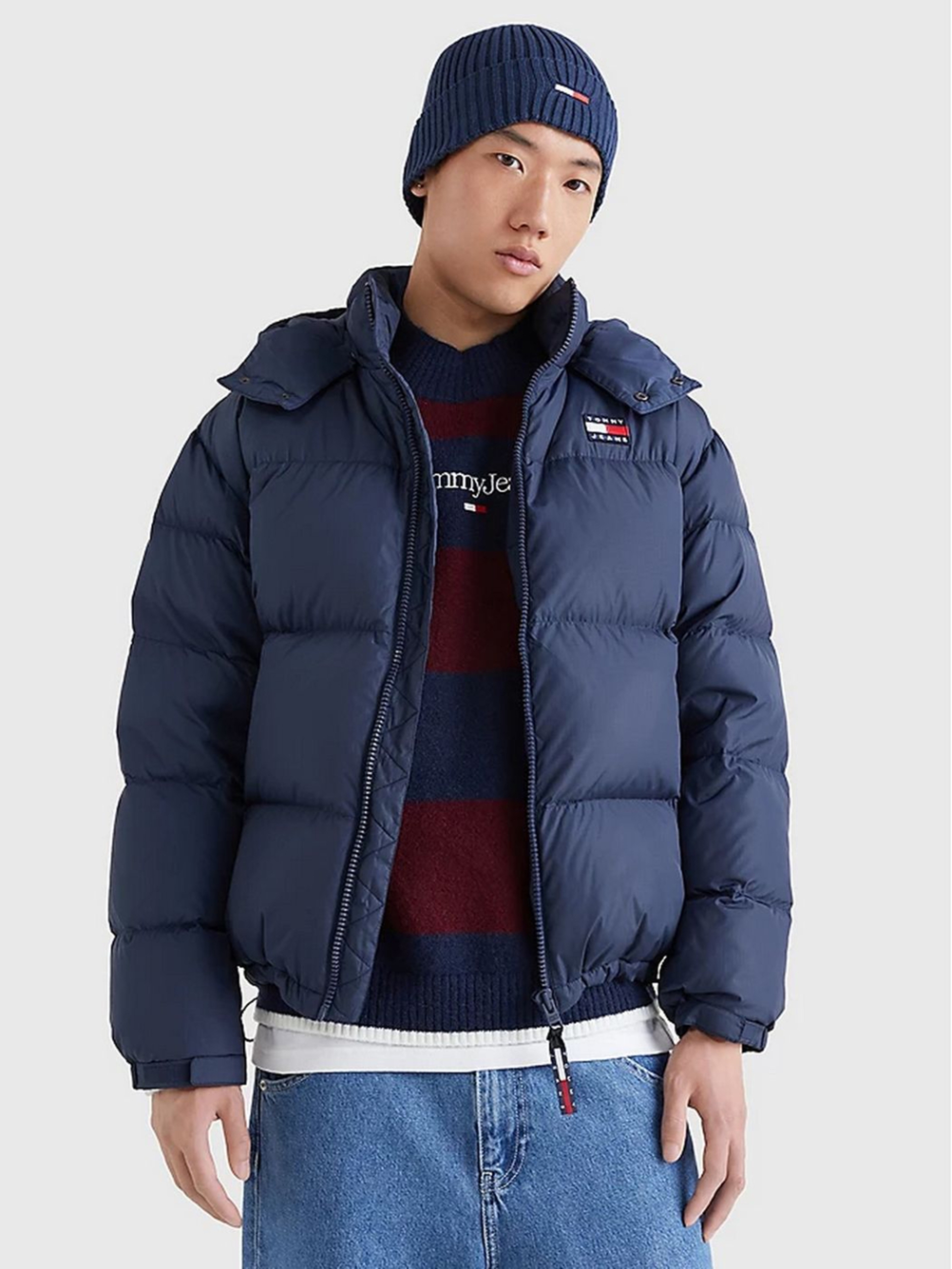 Tommy Jeans pánská modrá bunda ALASKA  - XXL (C87)