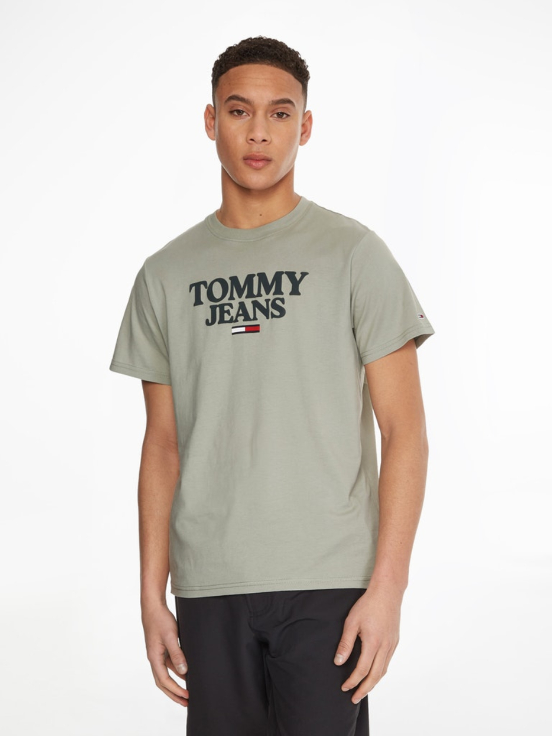 Tommy Jeans pánské zelené tričko