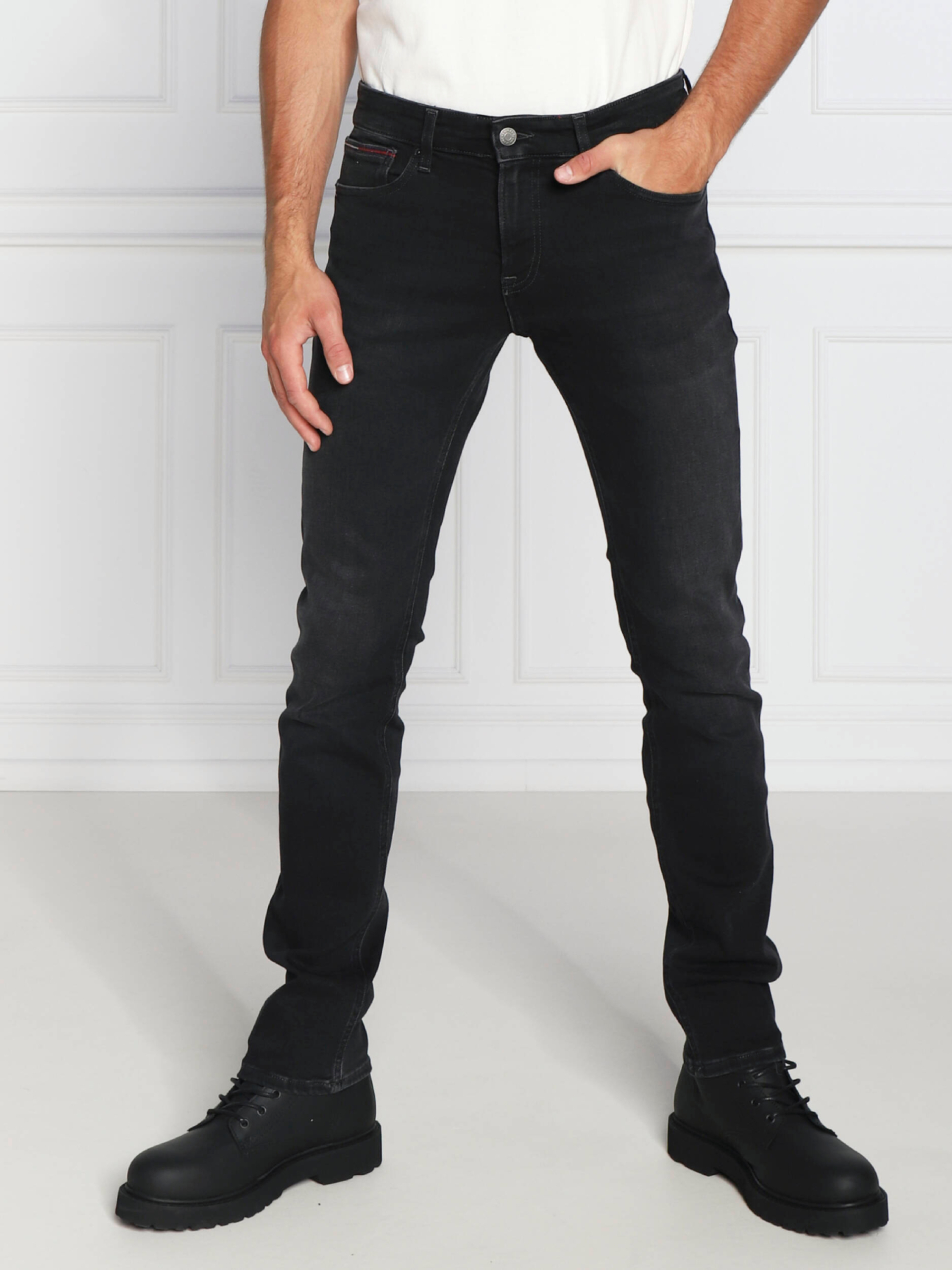 Tommy Jeans pánské černé džíny - 38/34 (1A5)